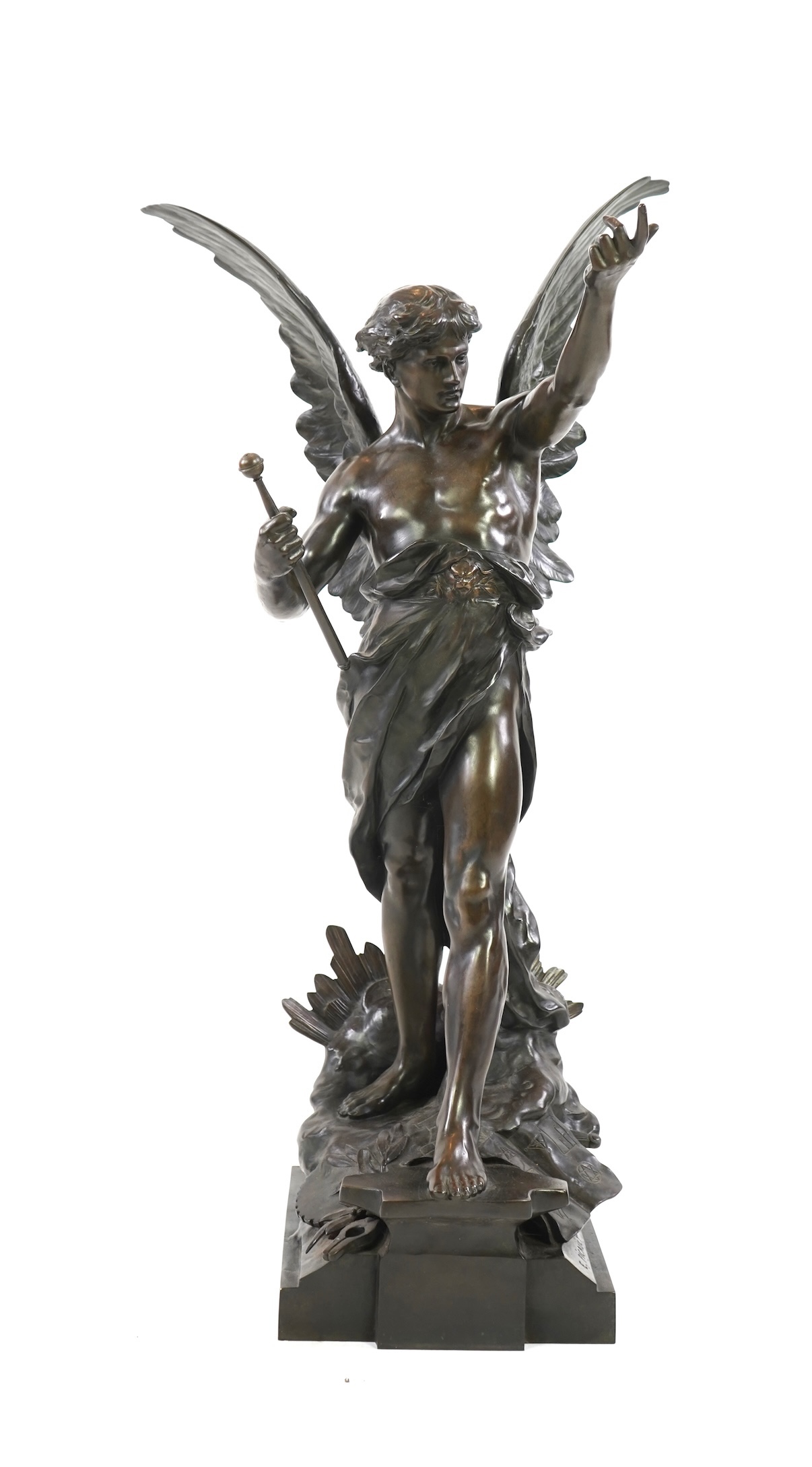 Émile Louis Picault (1833-1915). The Genius Of Work. A large bronze figure